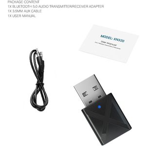3.5Mm Aux Stereo Draadloze Adapter Usb Bluetooth 5.0 Zender Ontvanger Tv Speaker Oortelefoon Mini Auto Muziek Bluetooth Transmit