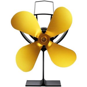 Thermische Power Haard Ventilator Warmte Aangedreven Houtkachel Fan Log Hout Brander Ecofan Vier-Blad Fans Efficiënte Warmteverdeling