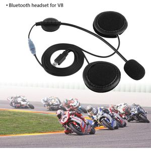 Bluetooth Headset Hoofdtelefoon Microfoon Luidspreker Headsets En Helm Intercom Clip Voor V8 Motorhelm Apparaat Accessoires