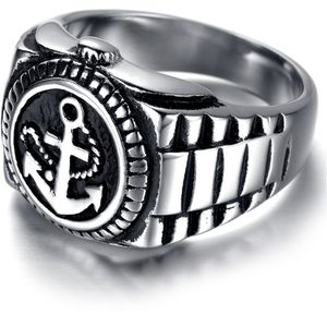 Anker Titanium Stalen Ringen Sieraden Mannen Punk Ringen