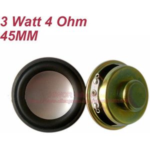 2 pcs 4 Ohm 3 W Luidspreker 45 MM Speaker 18 MM Interne Magnetische Zilverachtige Cap Rubber Rand Hoogte 20 MM