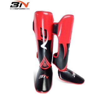 Bnpro Een Paar Pu Leer Boksen Scheenbeschermers Enkel Protector Mma Muay Thai Training Beenwarmers Licht Kicking Scheenbeschermers