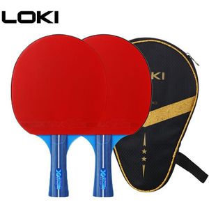 LOKI X2 Tafeltennis Racket Set 2 pcs Beginner Tafeltennis Bat Puistjes In Rubber Ping Pong Racket met Case