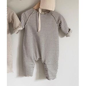 Meisjes Babys Gestreepte Rompertjes Katoen Volledige Mouw Lente Herfst Babys Jumpsuit 6-24 Maand QV691