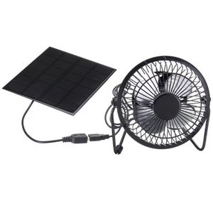 4 Inch Koeling Ventilator Usb Zonne-energie Panel Ijzer Ventilator Voor Thuis Kantoor Outdoor Reizen Vissen