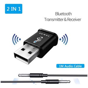 Draadloze Bluetooth 5.0 Audio Ontvanger Zender Mini 3.5 Mm Jack Aux Usb Stereo Music Draadloze Adapter Voor Tv Auto Pc hoofdtelefoon