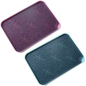 Au-2x Keuken Double-Layer Plastic Opslag Lekbak Water Cup Afdruiprek Roze & Paars & Dark blauw & Blauw