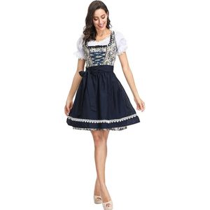 Missky Vrouwen Bloem Patroon Oktoberfest Dirndl Jurk Kostuum Bier Festival Jurk Pak Vrouwelijke Kleding