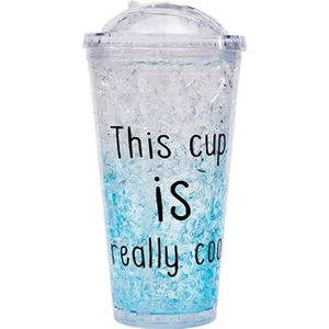 500Ml Zomer Cups Ice Bril Plastic Waterfles Met Deksel Koelkast Gemalen Ijs Cups