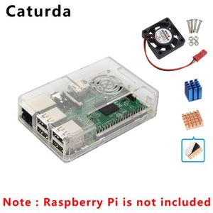 Raspberry Pi 3 Case Abs Doos Carcasa Raspberry Pi 3B Behuizing/Koeler Ventilator/Koellichaam Optie Cover Kit voor Raspberry Pi 3B +/3B