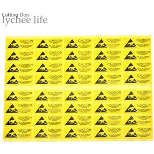 100 Stks/partij Let Sticky Sticker Adhesive Waarschuwingslabel Herinnering Voor Esd Static Sensitive Device Electronic Components