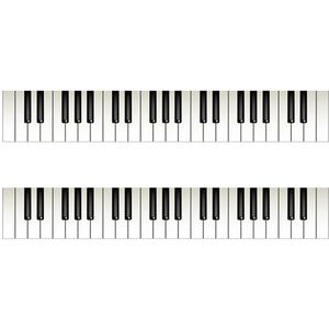 2Pcs Piano Keyboard Waterproof Stairs Stickers Decal Removable Home Ornament