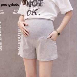 Poungdudu moederschap zwangere vrouwen thuis broek shorts truien sport casual wear zwangere vrouwen drie broek losse maag lift p