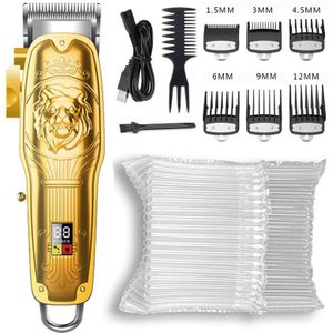 Professionele Verstelbare Lcd Tondeuse Oplaadbare Cordless Tondeuse Afwerking Mengen Elektrische Haar Knippen Taper Hendel