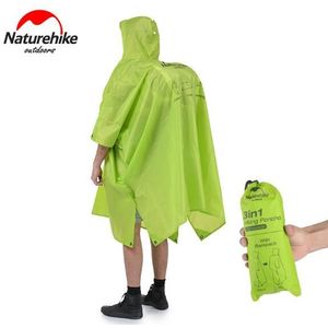 Naturehike Nh Drie-In-een Outdoor Regenjas Multifunctionele Outdoor Regen Poncho Tent Floor Doek Pergola Luifel