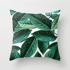 Groene Tropische plant Kussensloop Katoen Linnen goede Cover Decoratieve voor waardoor uw goede slaap