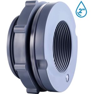 Pvc Adapter Schotkoppelingen Voor Regen Vaten, Aquaria, Vijvers Of Water Tanks (2 Inch) DN50 63Mm Plastic