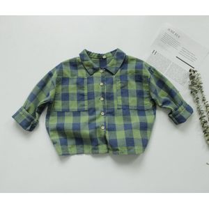 Herfst Koreaanse Stijl Kinderen Plaid Shirts Lange Mouwen Peuters Kids Kleding Baby Jongens Losse Shirts Tops