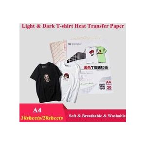 T-Shirt Sublimatie Warmte-overdracht Fotopapier Licht donker zwarte Stof Transfer Papier voor Katoenen Kledingstuk