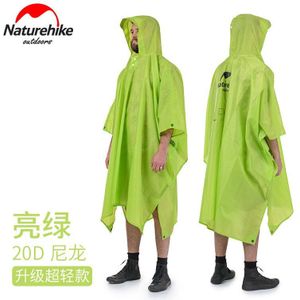 Naturehike Upgrade Outdoor Poncho Ultra Licht Bergbeklimmen Wandelen Regenjas 3 In 1 Fietsen Draagbare Rugzak Regenjas
