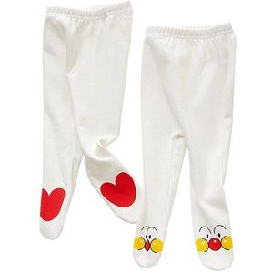 Kinderen Leggings Baby Jongens Meisjes Witte Katoenen Broek Pasgeboren Peuter Meisjes Kleding Lente Herfst Liefde Print Kleding 0-2 T