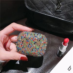 Luxe Bling Glitter Diamond Hard Case Voor Apple Airpods Pro Case Strass Accessoire Cover Voor Airpods Pro Headset Kristal Tas