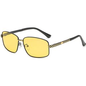 Kaixing Gepolariseerde Rijden Bril Geel Lenzen Mannen Vrouw Vintage Zonnebril Met Eyewear Accessoires Anti-Glare UV400