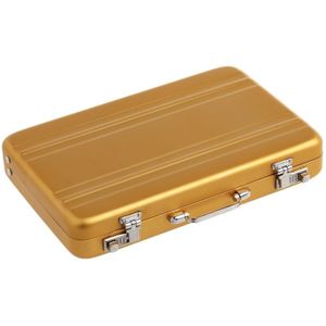Aluminium Wachtwoord Box Card Case Mini Koffer Wachtwoord Aktetas Goud