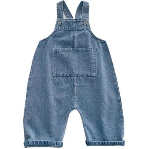 Kinderen Kids Solid Denim Koreaanse Overalls Jean Bib Broek Voor Peuter Baby Meisjes Baby Jumpsuit Rompertjes Kleding Outfits