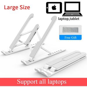 Verstelbare Opvouwbare Laptop Stand Antislip Desktop Notebook Houder Laptop Houder Voor Macbook Pro Air Ipad Pro Dell Hp grote Maat