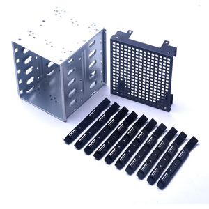 Met Ventilator Ruimte Rvs Sas Pc Levert Sata Rack 5.25 "Tot 5X3.5" Voor Computer Harde drive Kooi