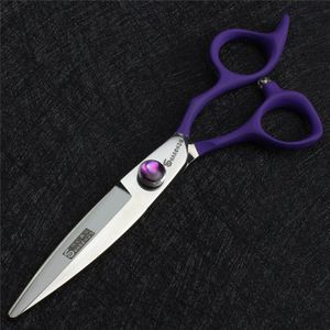 Kappers Kapper Speciale Schaar Huishoudelijke 6 &quot;Wilg Blad Schaar Japanse Stijl 440C Sliding Blikscharen Gilt Paars