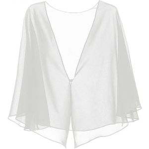 Vrouwen Chiffon Bolero Bridal Jacket Wedding Wraps Cape Avond Party Jurk Mantel Zomerjurk Uit Jas
