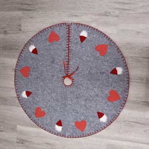 Kerstboom Rok Kerst Oude Man Liefde Hart Print Boom Rok Schort Kerst Partij Decoratie