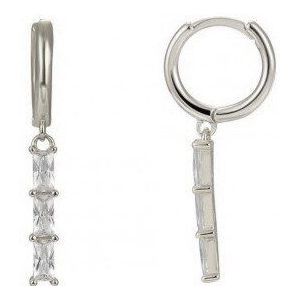 Roxi Elegante Zwart Wit Paars Edelstenen Link Hoop Oorbellen Voor Vrouwen Wedding Oorbellen Kraakbeen 925 Sterling Zilveren Pendientes