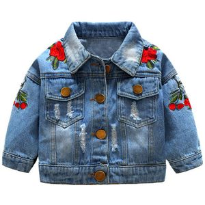 Tem Doger Baby Meisjes Bovenkleding Jassen Pasgeboren Baby Baby Jeans Jas Voor Meisje Ripped Uitloper Bebes Borduurwerk Denim Jassen