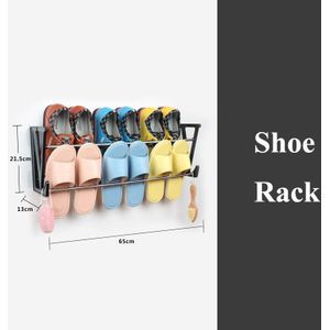 Schoen Organisator Badkamer Slippers Rack Deur Slaapzaal Muur Rekken Ruimtebesparend Rack Muur Gemonteerde Schoenen Opslag Artefact Schoen-plank