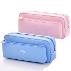 Afneembare Nylon Potlood Tas Inclusief Een Kleine Rollende Tas Multifunctionele Etui Studenten Kantoor Pen Pouch Zip Bag 66846