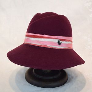 Longbaili Winter Elegante Roze Wol Vilten Hoeden Voor Vrouwen Warm Chapeau Vilt Fedora Hoeden PWSX009