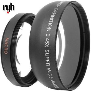 Glorystar 58Mm 0.45x Groothoek Lens + Macro Lens Voor Canon Eos 350D/ 400D/ 450D/ 500D/ 1000D/ 550D/ 600D/ 1100D Nikon