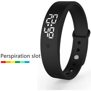V9 Lichaamstemperatuur Smart Armband Nauwkeurige Led Display Digitale Horloge Klok Tijd Uur Smart Polsband Voor Mannen Vrouwen Kids