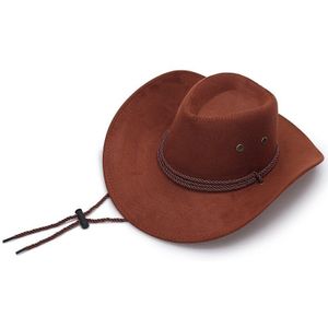 Zonnehoed Faux Lederen Cowboy Hoed Mannen En Vrouwen Reizen Caps Mode Westerse Hoeden Chapeu Cowboy 9 Kleuren
