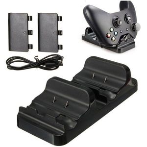 Ams-Dual Charging Station Dock Stand + 2 Batterij Voor Xbox One Wireless Controller