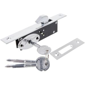 Duurzaam Aluminium Schuifdeur Haak Lock Cross-Vormige Sleutel Bolt Sloten Voor Ingelijste Glazen Deur