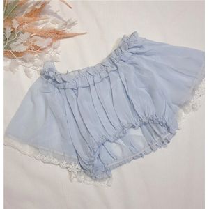 Japanse Lolita Shirt Korte Mouwen Lace Verstoorde Losse Chiffon Overhemd Zoete Lolita Top Cos Loli