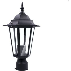 Lamp Verlichting Post Pole Licht Outdoor Tuin Patio Oprit Yard Lantaarn Lamp Armatuur Black Opknoping Haak Zaklamp Camping #10