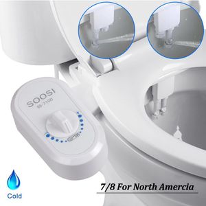 Badkamer Toilet Seat Accessoires Bidet Non-Elektrische Koud Water Dubbele Nozzle Zelfreinigende