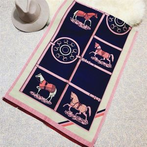 Winter Vervoer Sjaal Warme Sjaal Dikker Kwasten Paard cashmere-achtige tonen poncho cape womens pashmina luxe