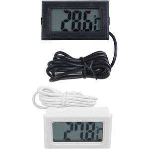 2 Pcs Digitale Thermometer Lcd Koelkast Vriezer Koelkast Thermometer - Black & White