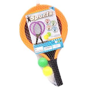 1 Paar Badminton Racket Voor Kinderen Indoor Outdoor Sport Spel Kinderen Speelgoed Oranje